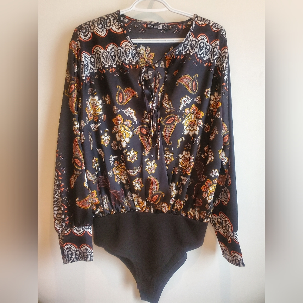 Boohoo Parsley Bodysuit Top